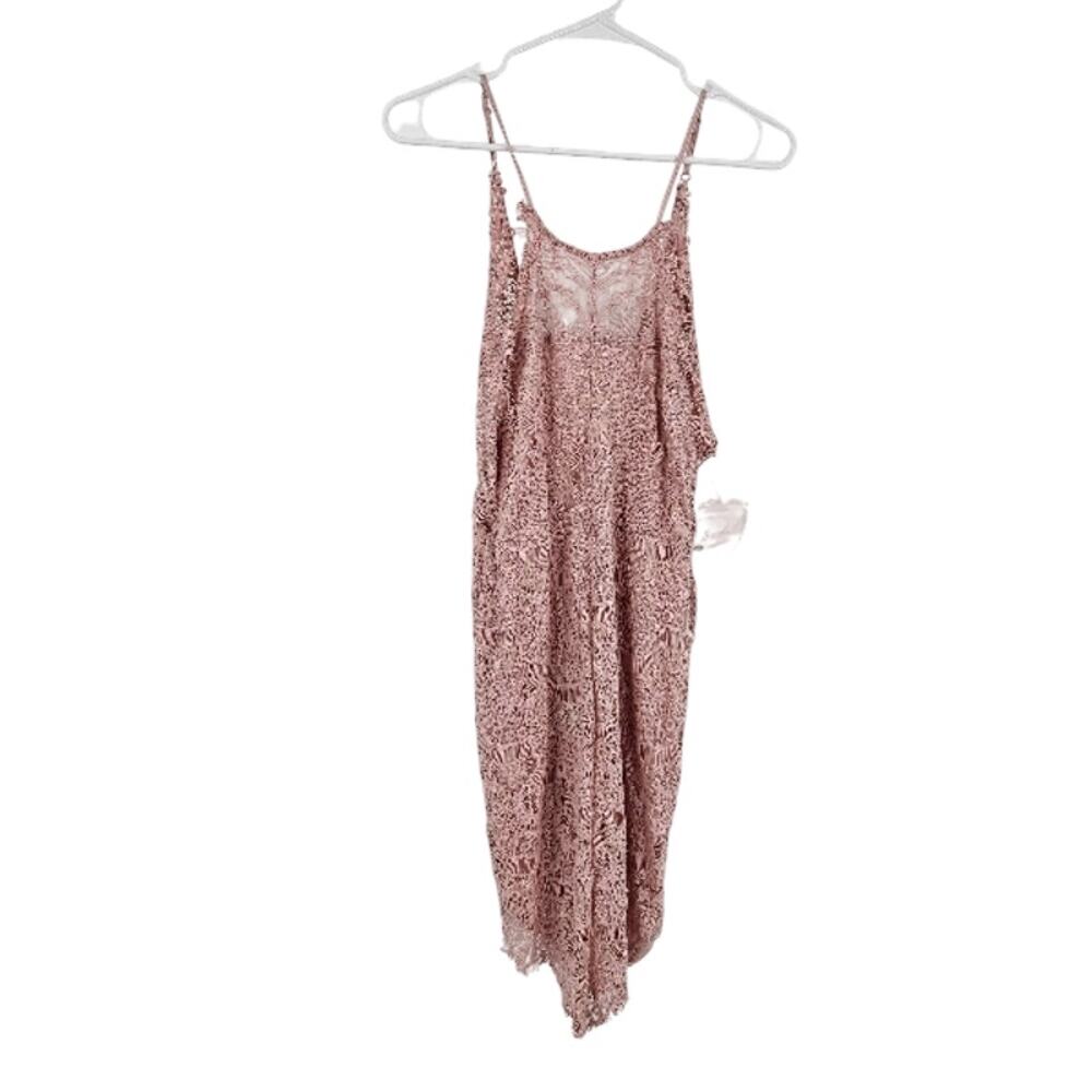 Free People Intimately Dress Pink Lace Crochet Sleeveless Cami Mini NWOT Size XS